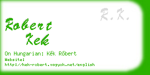 robert kek business card